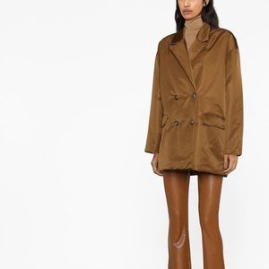 Loulou studio brown puffed blazer XS new with tags